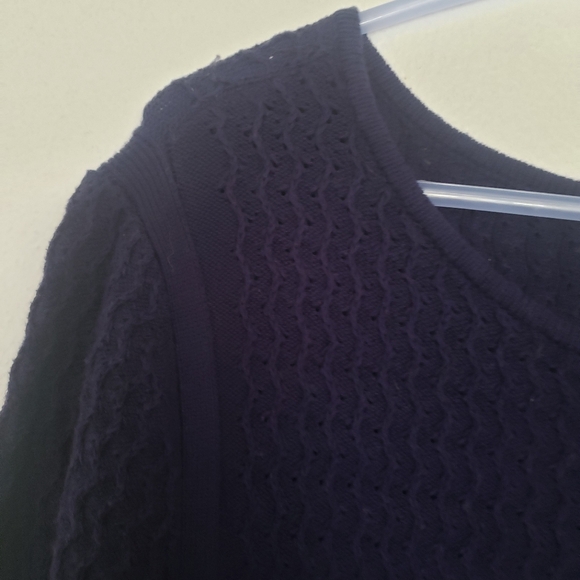 EUC Daisy Fuentes Navy Blue Tunic Sweater Dress XL Knit - Picture 2 of 6